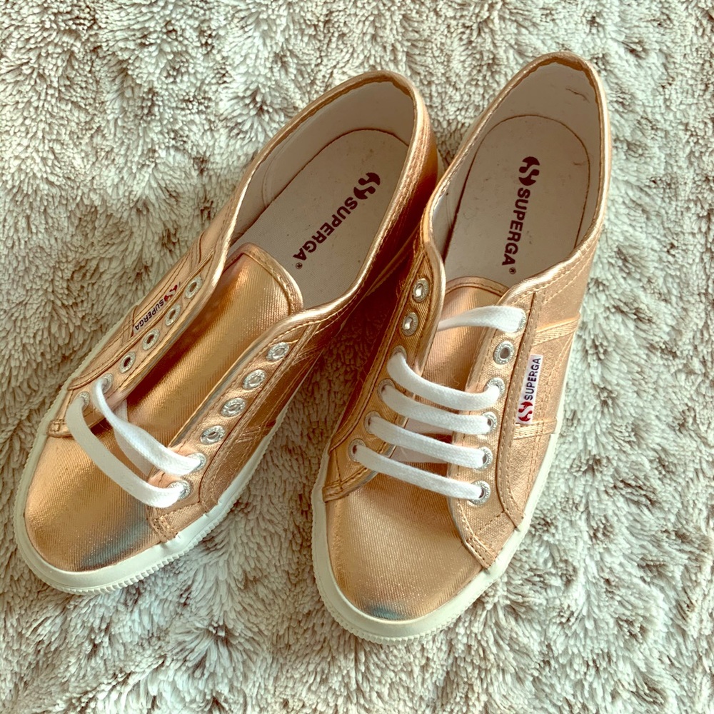 Superga Rose Gold Metallic Sneaker 40